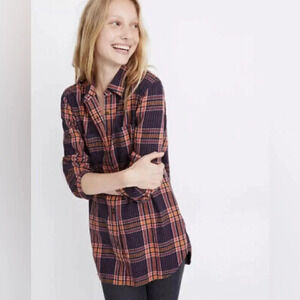Madewell Classic Button Down Shirt - Plaid Flannel Fall - Size Small
